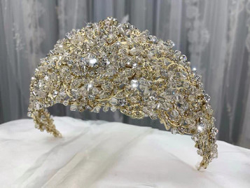 Lucky Collections ™ 56-7038 Gold Lux Crown with Swarovski Crystals