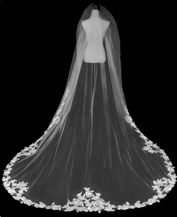 108x72 - Romantic French Alencon Lace - Beads and Sequins - Fast Ship