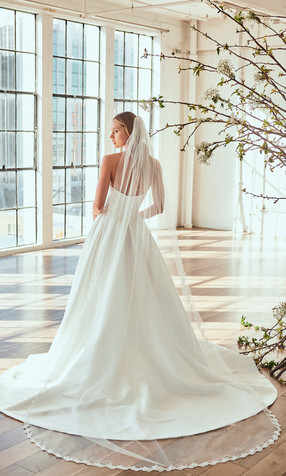 Charming Chapel Veil 3M Long Lace Edge Tulle Bridal Wedding Veils+Comb –  Simibridaldresses