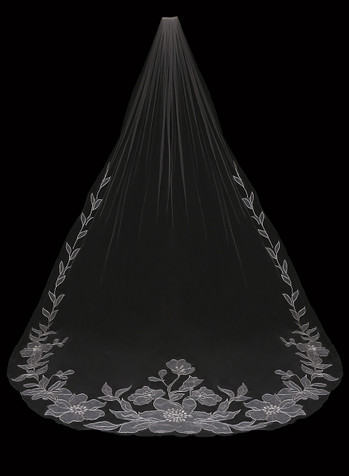 Royal Cathedral Lace Mantilla Wedding Veil Envogue V2397RC-M