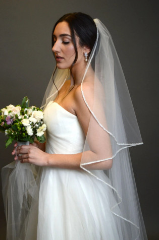 Ansonia Bridal Veil Style 187 - Satin Edge Veil - 60LX72W
