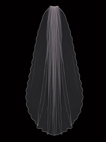 Scattered Pearl 41 Long Fingertip Wedding Veil Envogue V2087SF