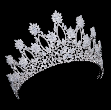 Bella Mera Studio Rose Gold Tiara - Rhinestones - 1.75 H