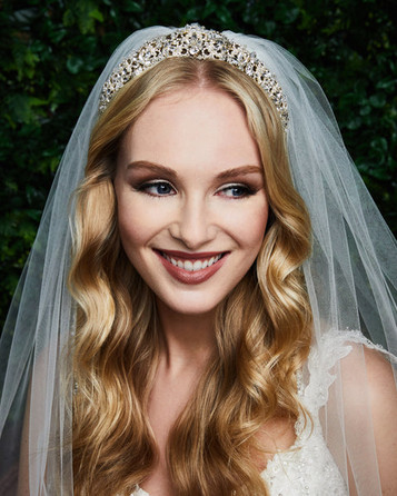 Marionat 9242 Crystal and rhinestone tiara with pearls