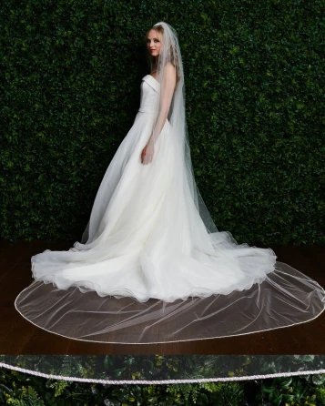 Marionat 6012 Beaded Edge Veil – 120"