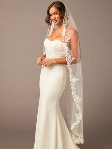 En Vogue Bridal V2687WZ - Waltz Mantilla Bridal Veil 