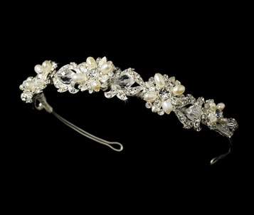 Swarovski Crystal & Freshwater Pearl Bridal Headband
