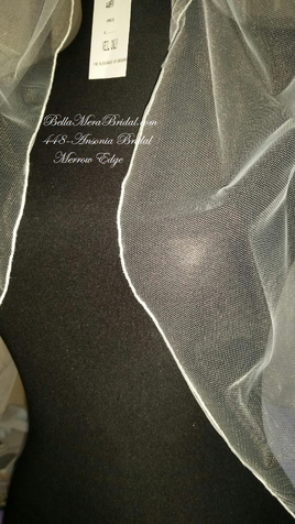 Ansonia Bridal Veil Style 448FT - Fingertip w/ Merrow Edge