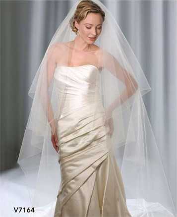Fashionable Bel Aire Wedding Veils V7164 - Two Tier Cathedral Rolled ...