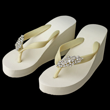 wedding wedge flip flops