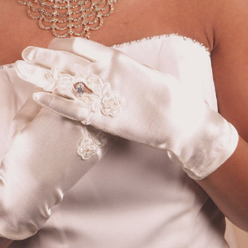 Formal or Bridal Gloves Style GL-9055-2W