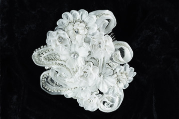 Erica Koesler Comb A-5521 - Embroidered Organza Comb