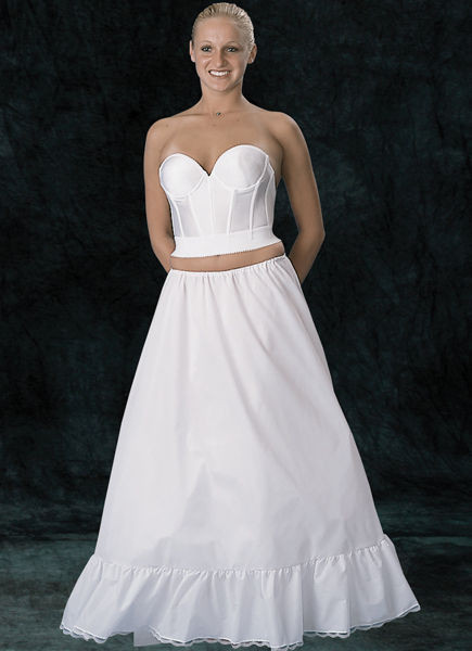 A-Line Draw String Waist Petticoat - White