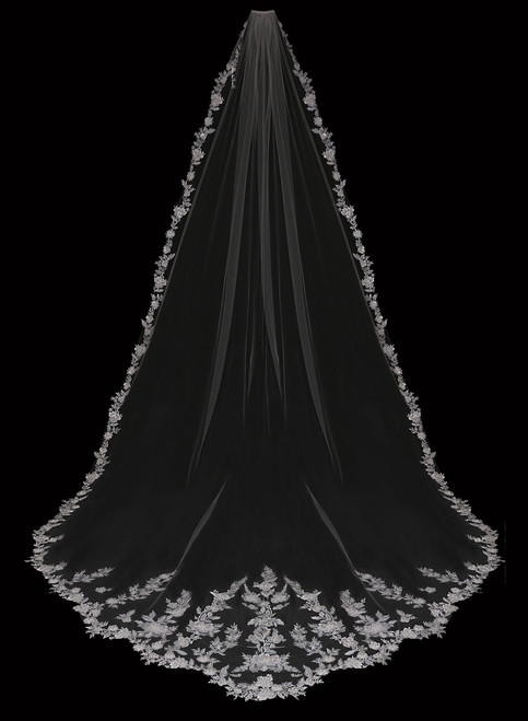 En Vogue Bridal Royal Cathedral Bridal Veil Style V2384RC-English Tulle -  144 Inches