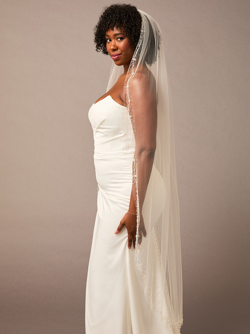 Miss Veil( ミスヴェール) En Vogue Bridal Waltz Bridal Veil | V2676WZ - Waltz Length
