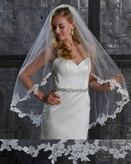 Waltz Length Veil | Wedding Veils for Sale | Dare and Dazzle Ivory / Buy