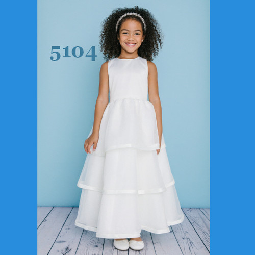 Rosebud Fashions Flower Girl Dresses Style 5104 - Satin and Organza Rosebud Fashions Flower Girl Dresses Style 5104 - Satin and Organza