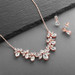Silver Clear Mariell Bridals Multi pear shaped CZ Necklace Set with delicate Chain 578S