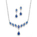 Mariell Bridals Royal Blue Rhinestone Necklace & Earrings Set 3669S-RY