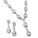 Mariell Bridals Bridal Necklace Set with Bold CZ Pears and Ovals 308S-CR