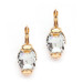 Mariell Gold Clear Crystal Oval Drop Bling Earrings in Gold 4117E-CR-G