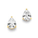 Mariell Cubic Zirconia Pear Shape Gold Clip-On Earrings 3989EC-G