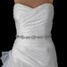 Sheer Diamond White Rhinestone Beaded Bridal Sheer Ribbon Belt 288