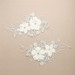 Mariell Luxurious Embroidered Ivory Bridal Lace Applique with Dimensional Flowers
4403LA-I
