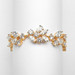 Top Selling Mosaic Shaped CZ Wedding Bracelet in 14K Gold Plating - Petite Size-4129B-G-6