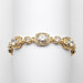 Exclusive 6 1/2" Designer CZ Bridal or Special Occasion Bracelet with 14K Gold Plating-4130B-G-6