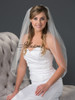 Illusions Bridal Veils Style V-7052 - Metallic and bugle bead edge