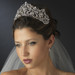 2 3/4 High Tiara - Antique Silver Rhodium Clear Rhinestone Encrusted Bridal Royal Tiara 18689