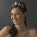 Antique Rhodium Silver Tiara Clear Headpiece 8329