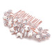 Rose Gold Hair Comb with Pearls, Crystals & Lucite Sunburst for Wedding or Prom
4047HC-RG