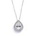 Mariells Designer Micro Pave Cubic Zirconia Bridal or Mother of the Bride Pendant 4076N