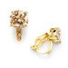 Mariell 2.0 Ct. Champagne Blush Solitaire CZ Clip-On Stud Earrings - 14k Gold Plated 4558EC-CH-G
