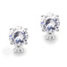 Mariell Platinum Clip-On Earrings with 3 Carat 9.5mm CZ Solitaire 4512EC-S