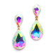 Mariell Aurora Borealis Crystal Teardrop Dangle Earrings 4531E-AB-G