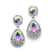 Mariell Glamorous AB Statement Earrings with Bold Dangle  4536E-AB-S