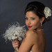 Diamond White Feathered Bouquet 400