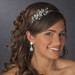 Vintage Side Accented Bridal Vine Headband w/pave rhinestones