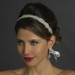 Crystal & Pearl Bridal White Ribbon Headband Headpiece 6474