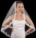 LC Bridal Style V2245-398-Fingertip Chantilly Lace Veil