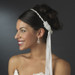 Elegant White or Ivory Greek Stefana Wedding Crowns w/ Silver Beading 8018