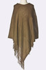 Brown-Special Occasion Fringe Cape Wrap Formal Party