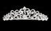 Noelle & Ava - Rhinestone Tiara With Flower Design, Crystal And Baguette Accent