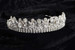 Erica Koesler Style A-5598 - 1” high tiara on a double rhinestone chain band 