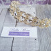 Light Gold Crystal Tiara: Rhinestone (1.25”H)