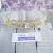 Light Gold Crystal Tiara: Rhinestone (1.25”H)