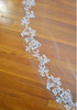 Elena Designs style E1212 - 165 Inches Long - Royal cathedral length veil with floral lace embroidery - Quick Ship Ivory